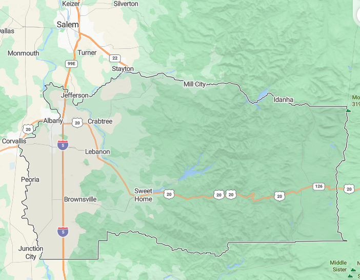 Linn County Service Area Map
